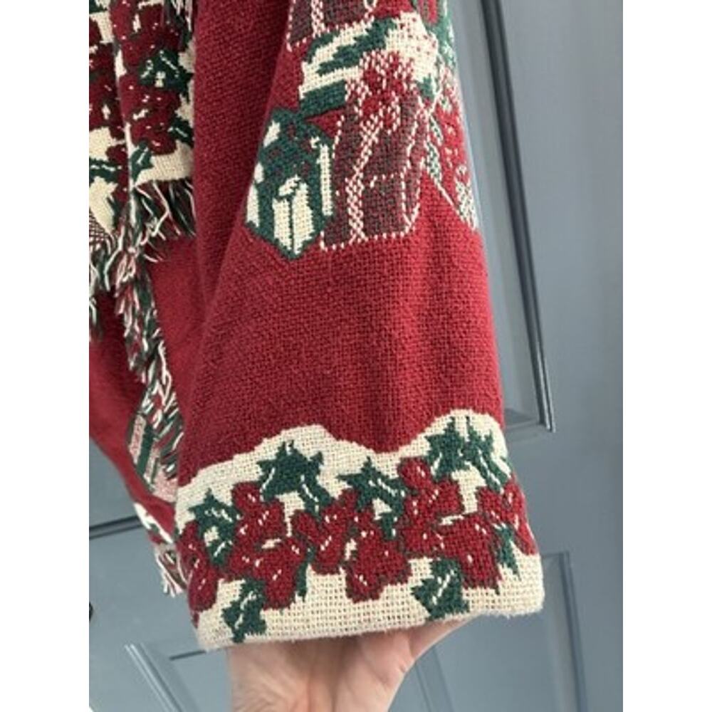 Upcycled Blanket Jacket Boho tapestry Cottagecore Handmade Christmas Sz L/XL - Picture 5 of 8